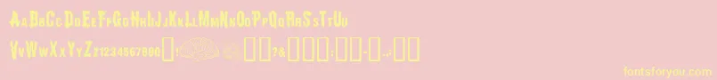 Organdonorguts Font – Yellow Fonts on Pink Background