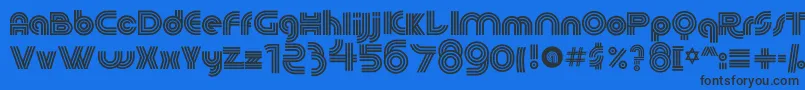 Подробнее о шрифте 60sPop Шрифт 60sPop – чёрные шрифты на синем фоне