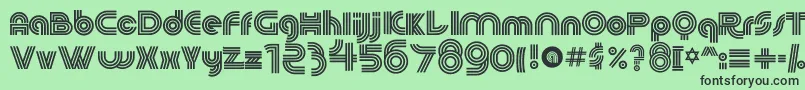 60sPop Font – Black Fonts on Green Background