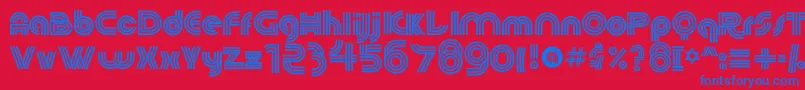 More about 60sPop Font 60sPop Font – Blue Fonts on Red Background