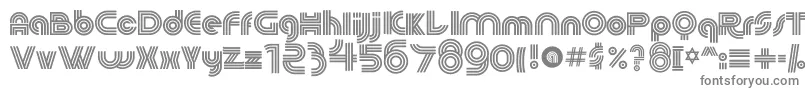 60sPop-Schriftart – Graue Schriften auf weißem Hintergrund