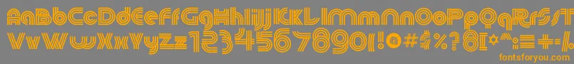 60sPop-Schriftart – Orangefarbene Schriften auf grauem Hintergrund