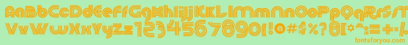 60sPop Font – Orange Fonts on Green Background