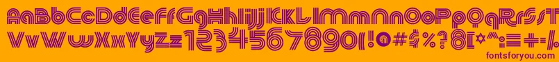 60sPop Font – Purple Fonts on Orange Background