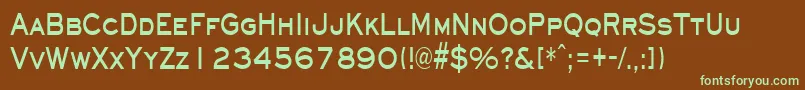 Шрифт EyechartcondensedBold – зелёные шрифты на коричневом фоне