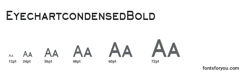 Размеры шрифта EyechartcondensedBold