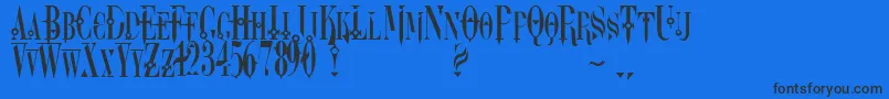 フォントDreamscar – 黒い文字の青い背景