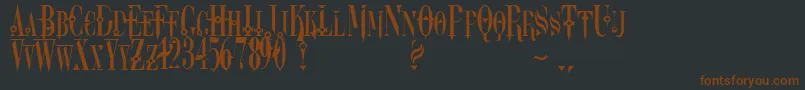 Dreamscar Font – Brown Fonts on Black Background