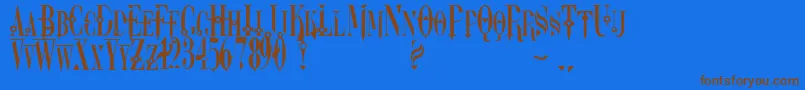 Dreamscar Font – Brown Fonts on Blue Background