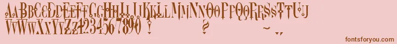 Dreamscar Font – Brown Fonts on Pink Background