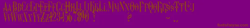 Dreamscar Font – Brown Fonts on Purple Background