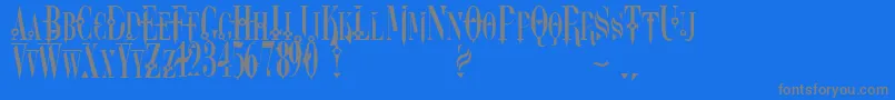 フォントDreamscar – 青い背景に灰色の文字