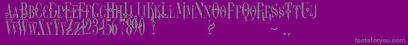 フォントDreamscar – 紫の背景に灰色の文字