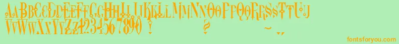 Dreamscar Font – Orange Fonts on Green Background