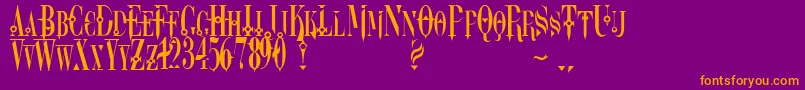 Шрифт Dreamscar – оранжевые шрифты на фиолетовом фоне