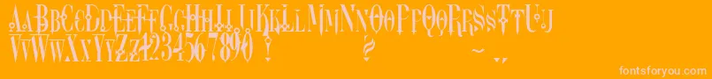 フォントDreamscar – オレンジの背景にピンクのフォント