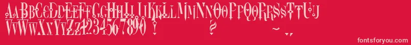 Dreamscar Font – Pink Fonts on Red Background