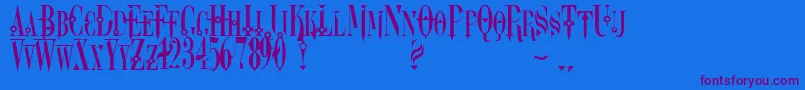 Dreamscar Font – Purple Fonts on Blue Background