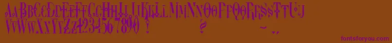Dreamscar-fontti – violetit fontit ruskealla taustalla
