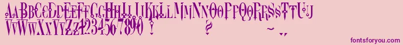 フォントDreamscar – ピンクの背景に紫のフォント