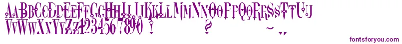 フォントDreamscar – 白い背景に紫のフォント