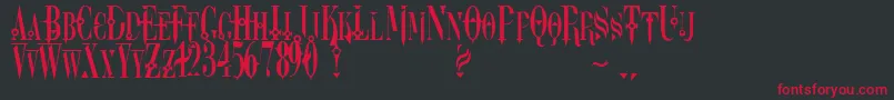 Dreamscar Font – Red Fonts on Black Background