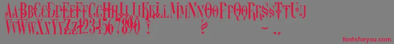 フォントDreamscar – 赤い文字の灰色の背景