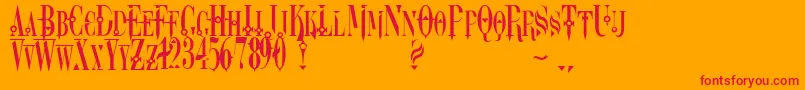 Шрифт Dreamscar – красные шрифты на оранжевом фоне