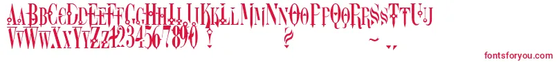 フォントDreamscar – 白い背景に赤い文字