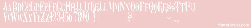 フォントDreamscar – ピンクの背景に白い文字