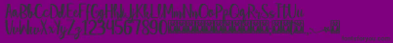 フォントStarStrella – 紫の背景に黒い文字