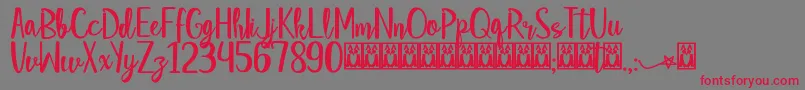 StarStrella Font – Red Fonts on Gray Background