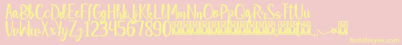 StarStrella Font – Yellow Fonts on Pink Background