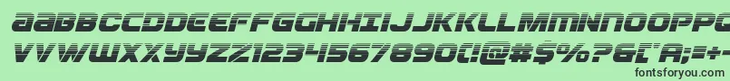 フォントOzdahalfital – 緑の背景に黒い文字