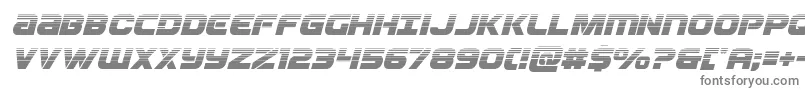 フォントOzdahalfital – 白い背景に灰色の文字