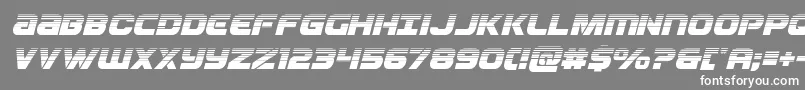 フォントOzdahalfital – 灰色の背景に白い文字