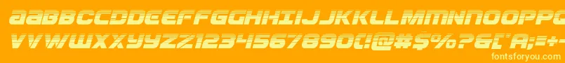 Ozdahalfital Font – Yellow Fonts on Orange Background