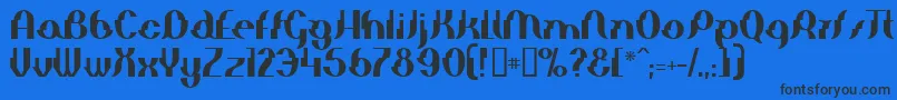 ElephantMan Font – Black Fonts on Blue Background