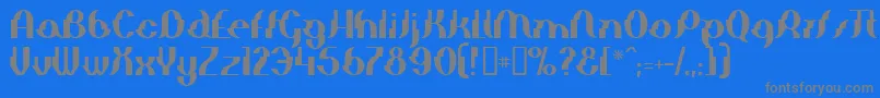 フォントElephantMan – 青い背景に灰色の文字