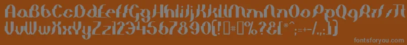 フォントElephantMan – 茶色の背景に灰色の文字