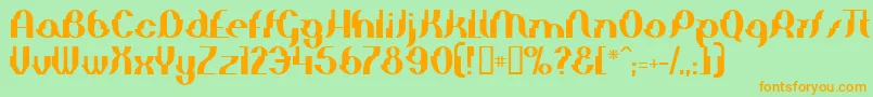 ElephantMan Font – Orange Fonts on Green Background