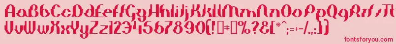 ElephantMan Font – Red Fonts on Pink Background