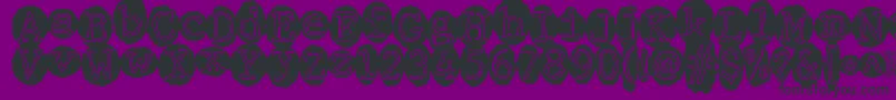 Weitere Informationen zur Meltingrecords-Schriftart Meltingrecords-Schriftart – Schwarze Schriften auf violettem Hintergrund