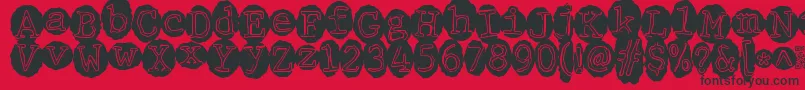 Meltingrecords Font – Black Fonts on Red Background