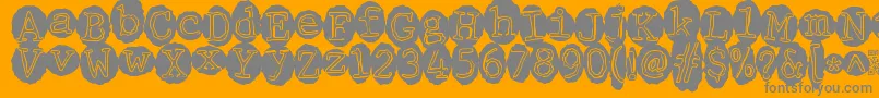 Meltingrecords Font – Gray Fonts on Orange Background