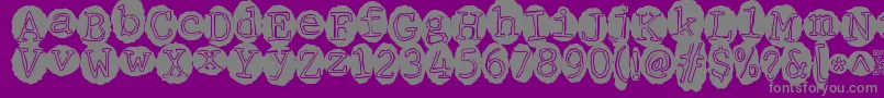 フォントMeltingrecords – 紫の背景に灰色の文字