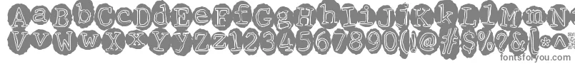 フォントMeltingrecords – 白い背景に灰色の文字