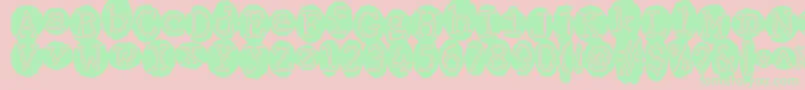 Meltingrecords Font – Green Fonts on Pink Background