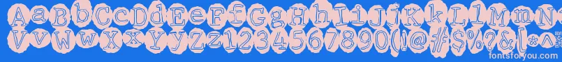 Meltingrecords Font – Pink Fonts on Blue Background