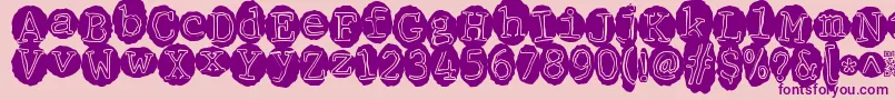 Meltingrecords-Schriftart – Violette Schriften auf rosa Hintergrund